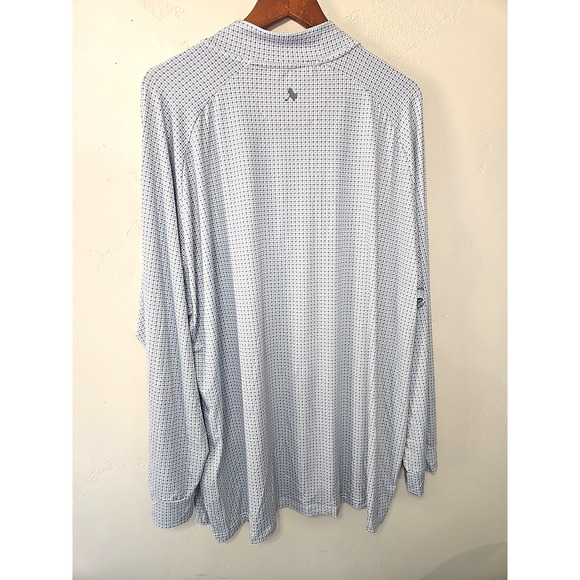 Birdie Bound Golf Shirt Mens 3XL Gray Blue  1/4 Zip  Long Sleeve Geometric Print - Picture 12 of 14